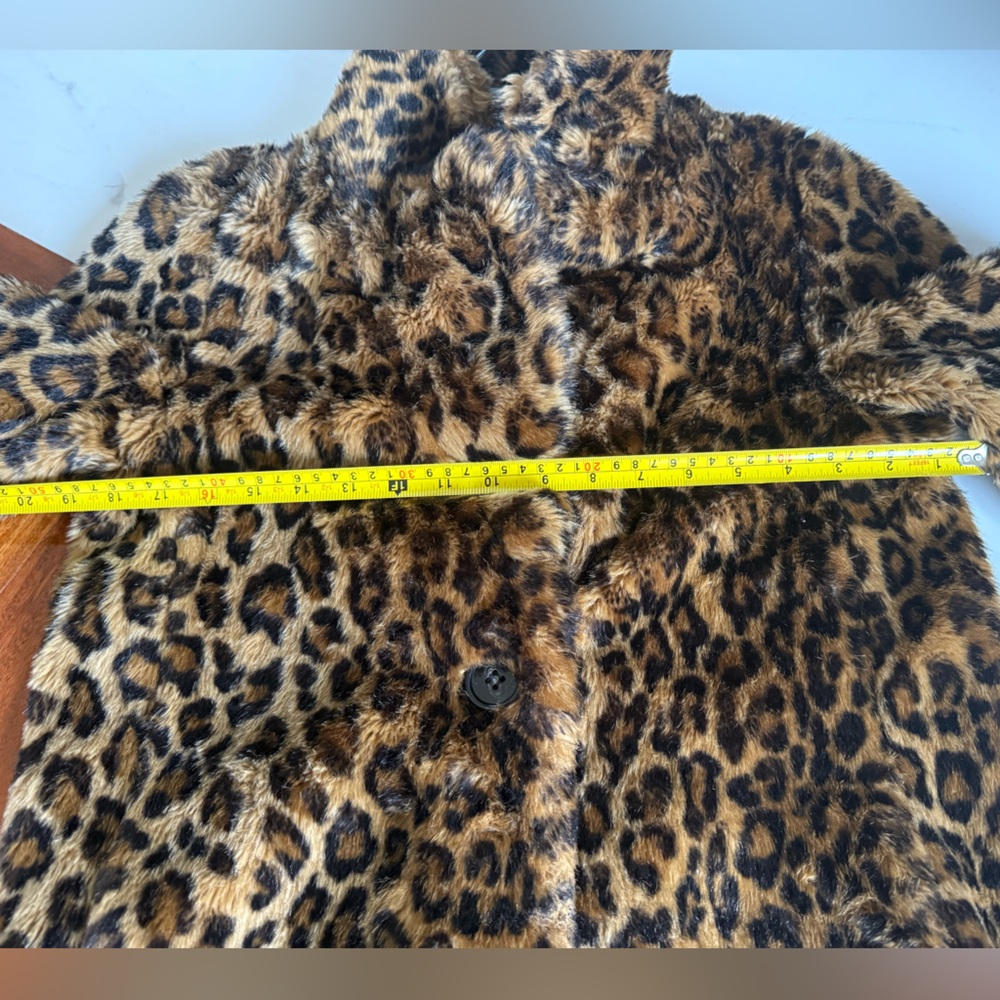 ZARA π§₯ Leopard Print Teddy Coat ANIMAL PRINT Women Jacket FAUX FUR Size XS TRF - Picture 16 of 17